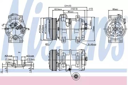 Компрессор кондиционера NISSENS 89317