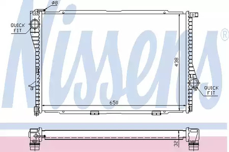 60648 NISSENS Радиатор охлаждения двигателя