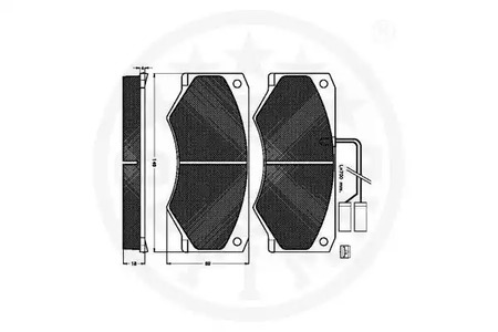 Фото 1 9851 OPTIMAL Комплект тормозных колодок, дисковый тормоз