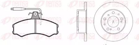 8143.00 REMSA Комплект тормозов, дисковый тормозной механизм