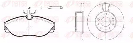 8486.01 REMSA Комплект тормозов, дисковый тормозной механизм