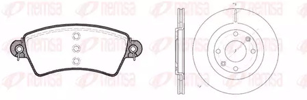 8726.00 REMSA Комплект тормозов, дисковый тормозной механизм