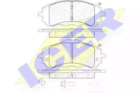 182160 ICER Тормозные колодки