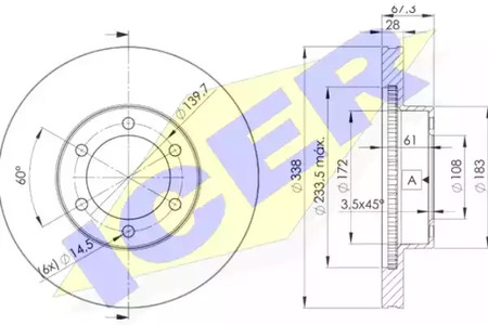 78BD2918-2 ICER Диск тормозной