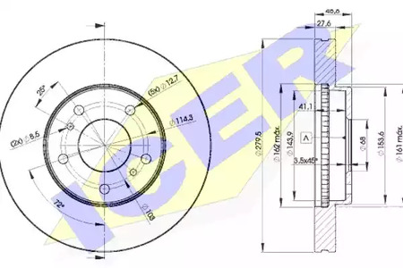 78BD4103-2 ICER Диск тормозной