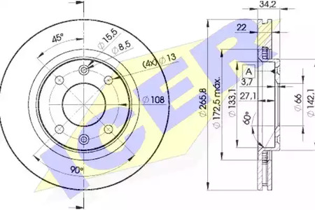 78BD4750-2 ICER тормозные диски