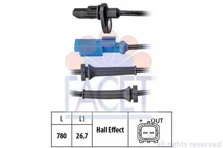 21.0060 FACET датчик АБС