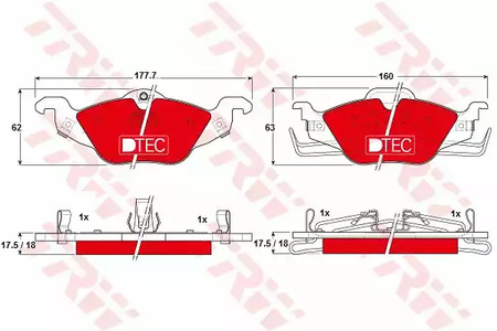 GDB1351DTE TRW Колодки тормозные дисковые