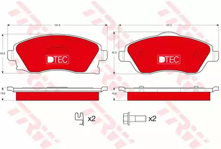 GDB1570DTE TRW Колодки тормозные дисковые