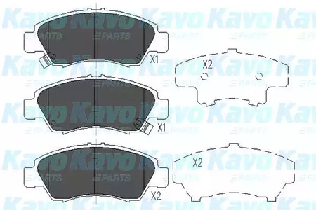 KBP-2004 KAVO PARTS Комплект тормозных колодок, дисковый тормоз