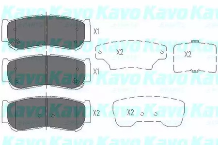 Тормозные колодки KAVO PARTS KBP-3024