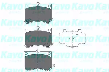 KBP-4502 KAVO PARTS Колодки тормозные дисковые