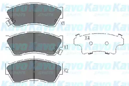 KBP-8504 KAVO PARTS Колодки тормозные дисковые