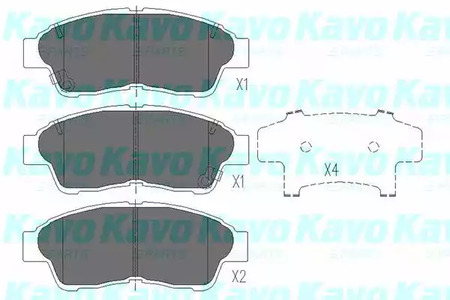 KBP-9005 KAVO PARTS Комплект тормозных колодок, дисковый тормоз