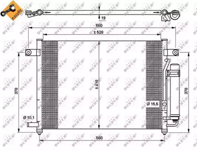 Радиатор кондиционера NRF 35767