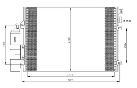 Радиатор кондиционера NRF 35771