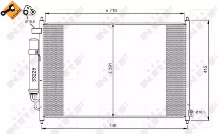 Радиатор кондиционера NRF 35867