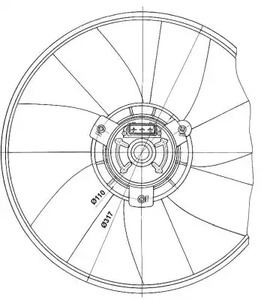Вентилятор охлаждения радиатора двигателя NRF 47660