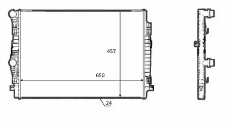 Радиатор охлаждения двигателя NRF 58392