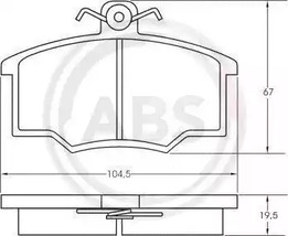 36138 A.B.S. Колодки тормозные дисковые