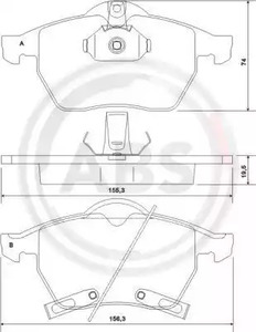 37116 A.B.S. Колодки торм пер Opel Vectra B