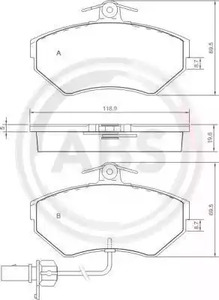 37160 A.B.S. Колодки тормозные дисковые