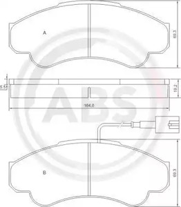 37332 A.B.S. Колодки торм пер FIAT/Peugeot /Citroen