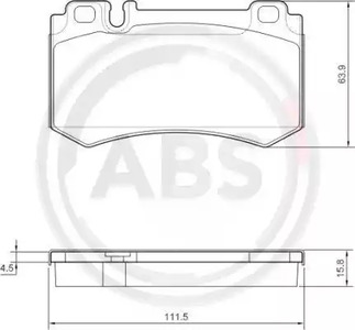 37454 A.B.S. КОЛОДКИ тормозные