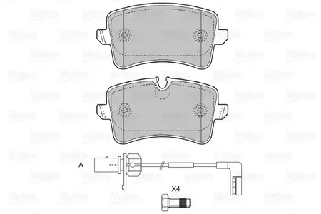 601325 VALEO Колодки тормозные дисковые