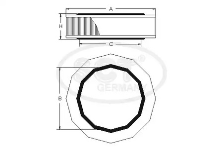 Фото 1 SB 233 SCT GERMANY Фильтр воздушный