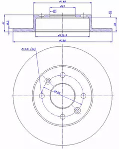 142.569 CAR Диск тормозной