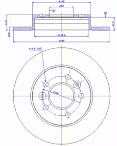 142.562 CAR Диск тормозной