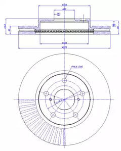 142.1416 CAR Диск тормозной