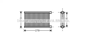 BW6344 AVA QUALITY COOLING Радиатор печки