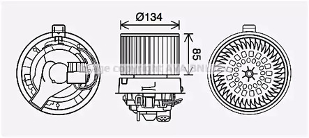 RT8635 AVA QUALITY COOLING Двигатель вентилятора