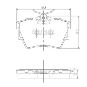 J3611047 NIPPARTS Колодки тормозные дисковые