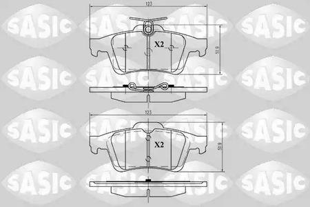 6210016 SASIC Колодки тормозные дисковые