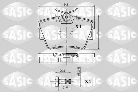 6214005 SASIC Колодки тормозные дисковые