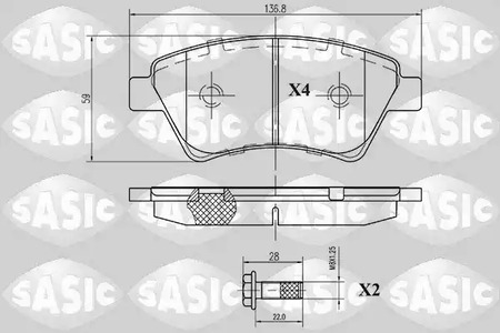 6214006 SASIC Колодки тормозные дисковые