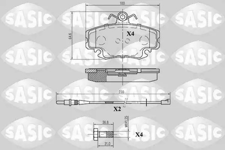 6214010 SASIC Колодки тормозные дисковые