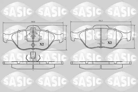 6216007 SASIC Колодки тормозные дисковые