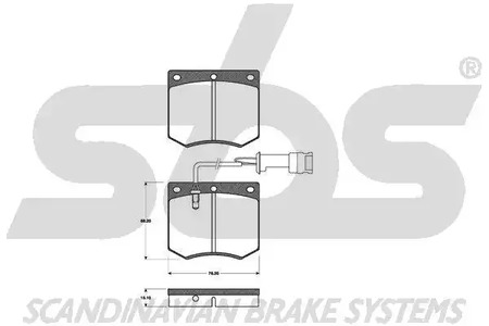 1501222509 SBS Комплект тормозных колодок, дисковый тормоз