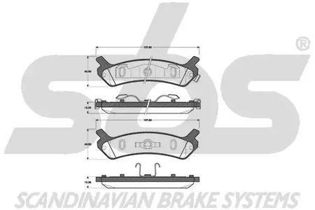 1501223402 SBS Комплект тормозных колодок, дисковый тормоз