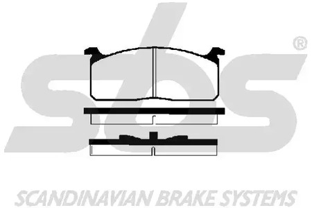 1501224507 SBS Комплект тормозных колодок, дисковый тормоз