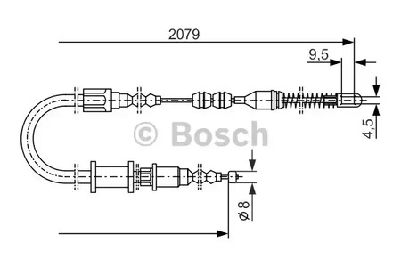 Трос ручника BOSCH 1 987 477 141