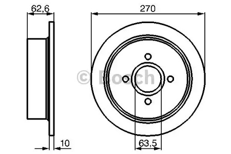 0 986 478 672 BOSCH 0 986 478 672_диск тормозной задний!\ Ford Escort/Orion all 91-98