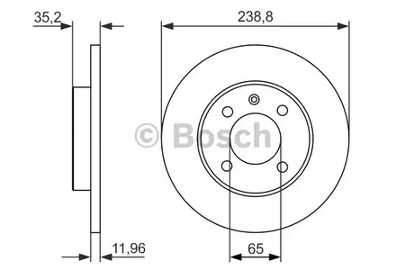 0986479825 BOSCH Диск тормозной