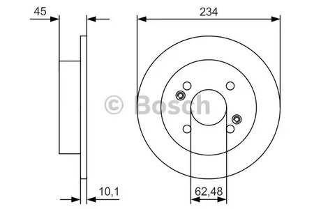 0986479D02 BOSCH Диск тормозной