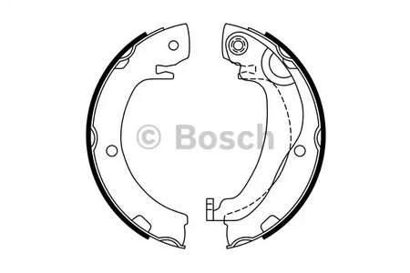 0986487763 BOSCH Колодки тормозные барабанные /комплект 4 шт/