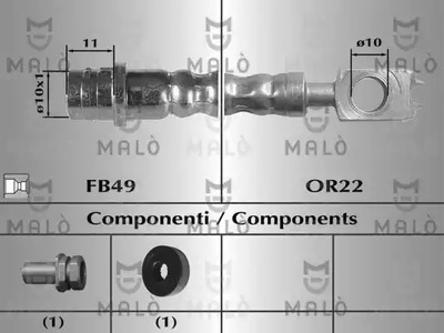 80172 MALÒ Шланг тормозной